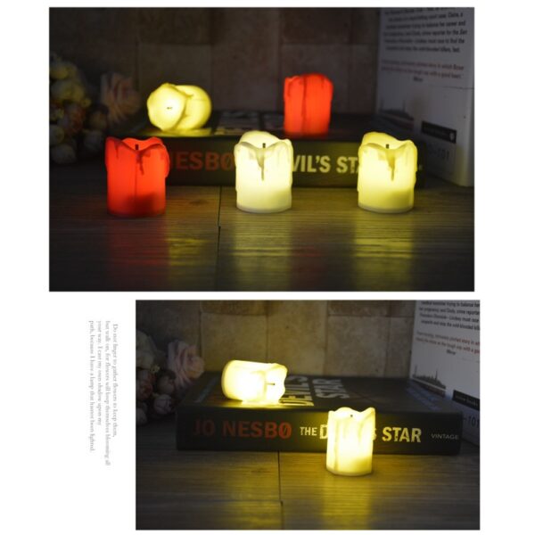 เทียน LED ตกแต่ง งานแต่ง งานเลี้ยง ปลอดภัย  ไหม้ เหมาะกับทุกบรรยากาศ เค้กวันเกิด Halloween  ฮาโลวีน วาเลนไทน์