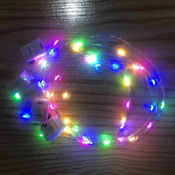 ส่งจากไทย โหมด สายไฟ LED ประดับ ฟรีถ่านไฟเส้น สายรุ้ง สำหรับประดับ แต่งงาน ของขวัญ ตกแต่ง  ปีใหม่ light strip วาเลนไทน์