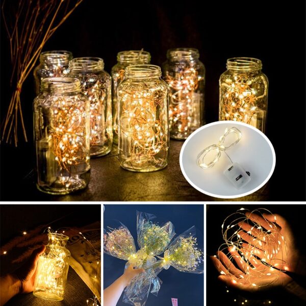 ส่งจากไทย โหมด สายไฟ LED ประดับ ฟรีถ่านไฟเส้น สายรุ้ง สำหรับประดับ แต่งงาน ของขวัญ ตกแต่ง  ปีใหม่ light strip วาเลนไทน์