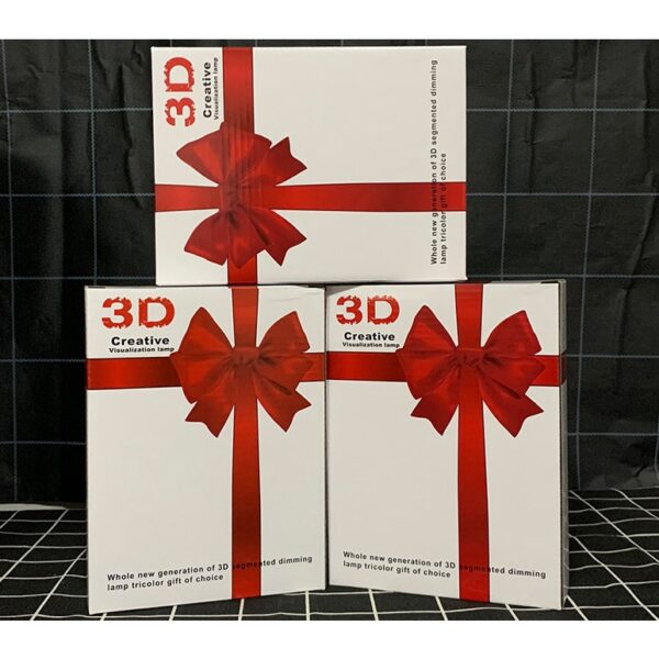 โคมไฟตั้งโต๊ะ3D ไฟLED 3สี โคมไฟ อะคริลิค ตกแต่งห้องนอน กล่องของขวัญ ของขวัญวันเกิด ของชำร่วย ปีใหม่