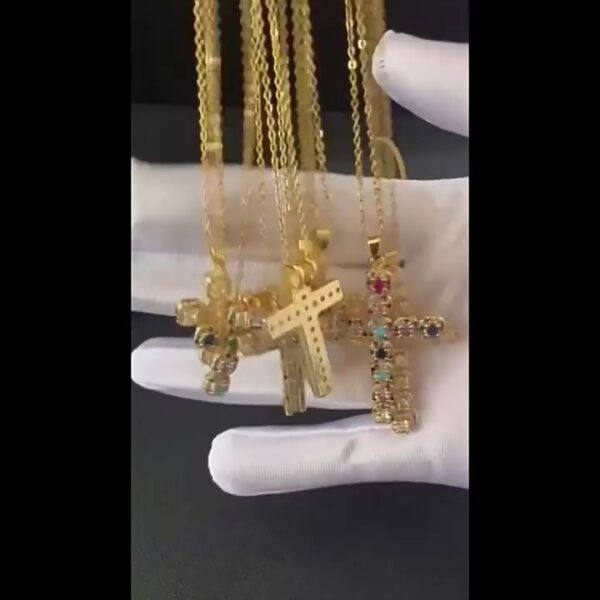 สร้อยคอจี้กางเขนวินเทจ งานประณีต หรูหราระดับไฮเอนด์ ของขวัญสุดพิเศษสำหรับผู้หญิง