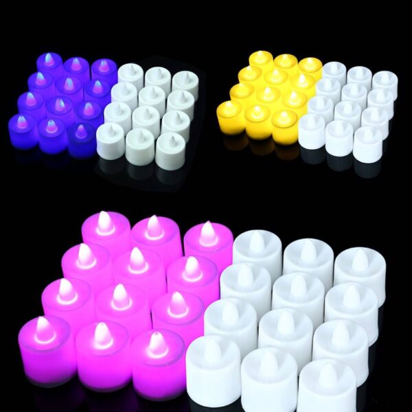 เทียน LED ตกแต่ง งานแต่ง งานเลี้ยง ปลอดภัย  ไหม้ เหมาะกับทุกบรรยากาศ เค้กวันเกิด Halloween  ฮาโลวีน วาเลนไทน์