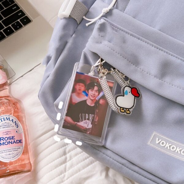 กรอบรูปพวงกุญแจโพลารอยด์พร้อมของตกแต่งน่ารัก มีสายยืด ใช้ใส่รูปหรือบัตรได้หลายขนาด พวงกุญแจของขวัญ วาเลนไทน์