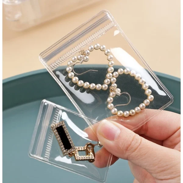 ถุงซิปล็อค PVC แบบหนา เก็บเครื่องประดับได้ดี ขายยกแพ็ค 20 แผ่น เหมาะสำหรับใช้งานที่บ้านและพกพา