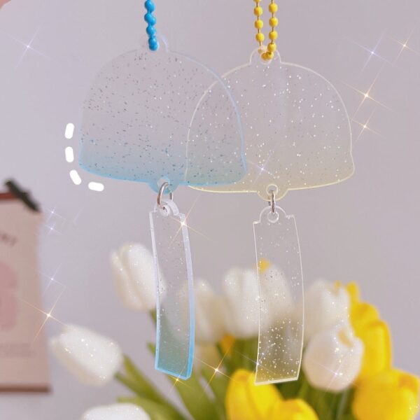 ป้ายชื่ออะคริลิค DIY ลายการ์ตูน พร้อมสติกเกอร์ไดคัท ตกแต่งเป็นพวงกุญแจสวยไม่ซ้ำ