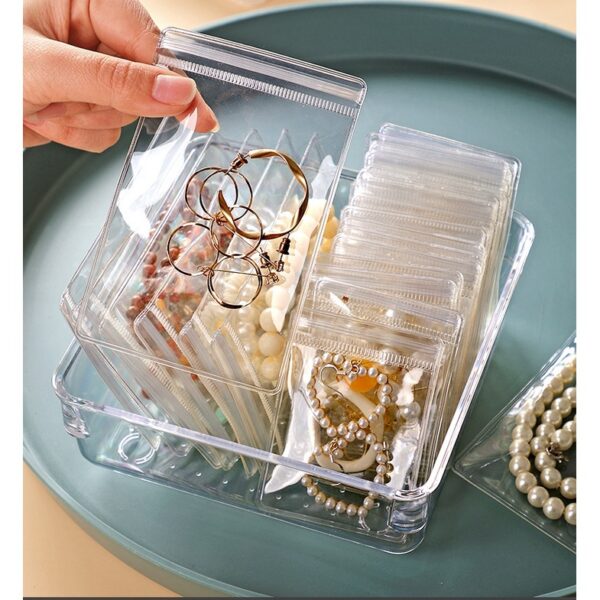 ถุงซิปล็อค PVC แบบหนา เก็บเครื่องประดับได้ดี ขายยกแพ็ค 20 แผ่น เหมาะสำหรับใช้งานที่บ้านและพกพา