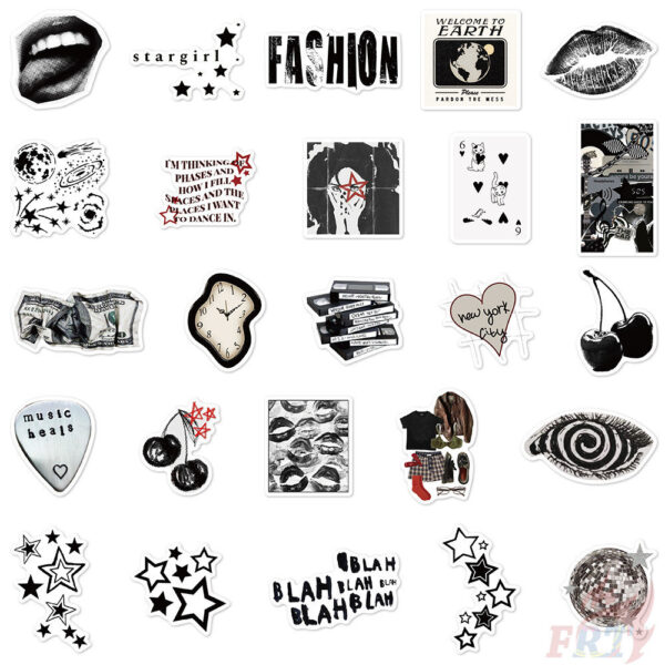 ❉ สติ๊กเกอร์ Downtown Y2K Girls Art Series 03 ❉ 50 ชิ้น/เซ็ตแฟชั่น DIY สติ๊กเกอร์กันน้ํา Doodle สติ๊กเกอร์