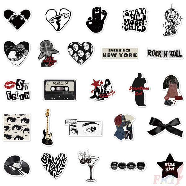 ❉ สติ๊กเกอร์ Downtown Y2K Girls Art Series 03 ❉ 50 ชิ้น/เซ็ตแฟชั่น DIY สติ๊กเกอร์กันน้ํา Doodle สติ๊กเกอร์