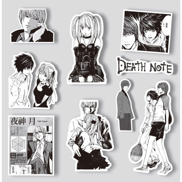64Pcs/Set ❉ Death Note . Classical Black & White Series 02 Stickers ❉ DIY Fashion Decals Doodle Stickers
