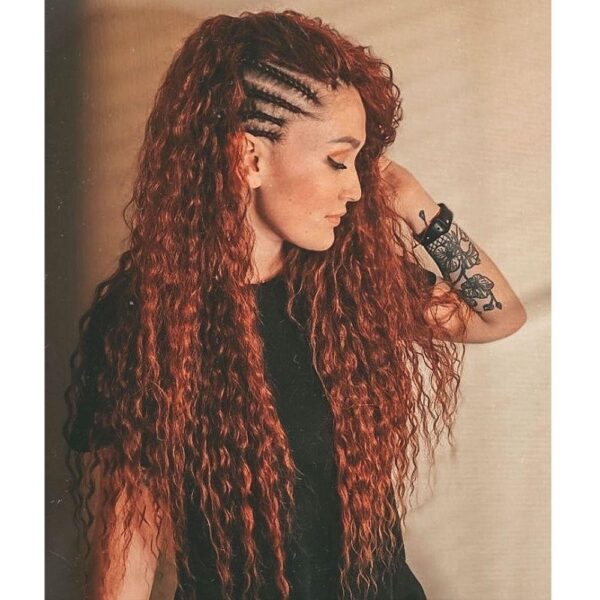 ผมถัก Afro Curly ลอนลึก ดัดสวยธรรมชาติ ต่อผมสังเคราะห์ 22 นิ้ว สไตล์อเมริกันสุดฮิต