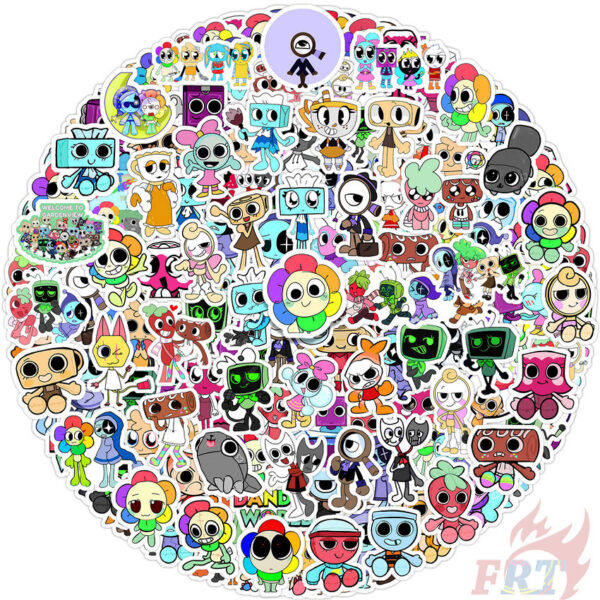 110Pcs/Set ★★★ Dandy's World Q-1 Mini Diary Manual Stickers ★★★ DIY Fashion Scrapbooks Album Decor Decals Stickers（Size：