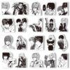 64Pcs/Set ❉ Death Note . Classical Black & White Series 02 Stickers ❉ DIY Fashion Decals Doodle Stickers