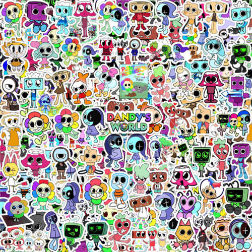 110Pcs/Set ★★★ Dandy's World Q-1 Mini Diary Manual Stickers ★★★ DIY Fashion Scrapbooks Album Decor Decals Stickers（Size：