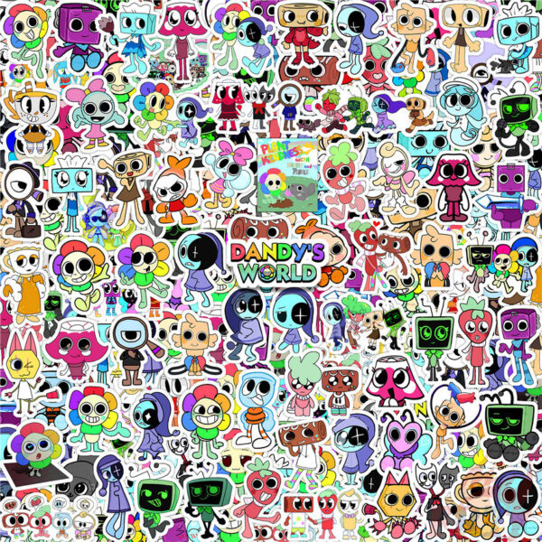 110Pcs/Set ★★★ Dandy's World Q-1 Mini Diary Manual Stickers ★★★ DIY Fashion Scrapbooks Album Decor Decals Stickers（Size：