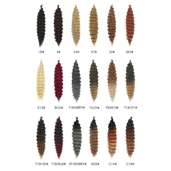 ผมถัก Afro Curly ลอนลึก ดัดสวยธรรมชาติ ต่อผมสังเคราะห์ 22 นิ้ว สไตล์อเมริกันสุดฮิต