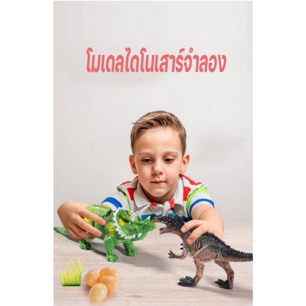 ไดโนเสาร์โมเดลจําลอง ยางนิ่ม ปลอดภัย ของเล่นเด็ก 3-6 ปี เสริมพัฒนาการและความรู้เกี่ยวกับไดโนเสาร์