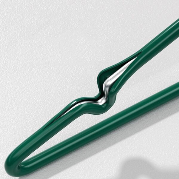 ไม้แขวนเสื้อสแตนเลสเคลือบซิลิโคน 10 ชิ้น กันลื่น ป้องกันผ้าตก ขนาด 30-40 ซม. แข็งแรงทนทาน