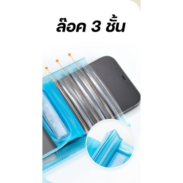 ส่งเร็ว 7฿ ซองกันน้ำมือถือ ซองกันน้ำ โทรศัพท์ กระเป๋ากันน้ำ 4ชั้น คล้องถ่ายรูปทัสกรีนได้ สงกรานต์ ไอโฟนนา tiphone
