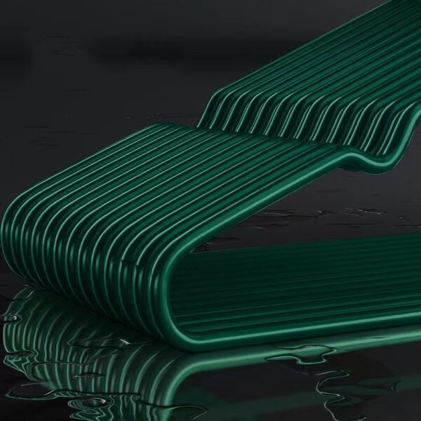 ไม้แขวนเสื้อสแตนเลสเคลือบซิลิโคน 10 ชิ้น กันลื่น ป้องกันผ้าตก ขนาด 30-40 ซม. แข็งแรงทนทาน