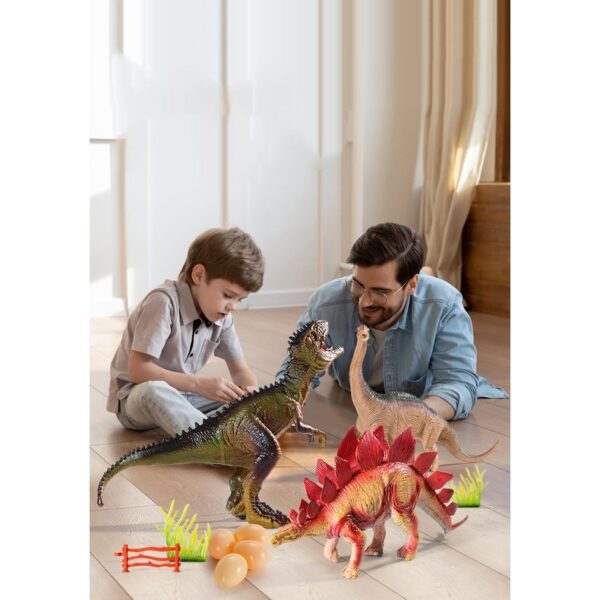 ไดโนเสาร์โมเดลจําลอง ยางนิ่ม ปลอดภัย ของเล่นเด็ก 3-6 ปี เสริมพัฒนาการและความรู้เกี่ยวกับไดโนเสาร์