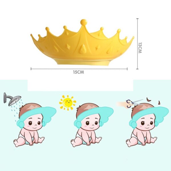 หมวกสระผมเด็ก ปรับขนาดได้ หมวกกันแชมพูเข้าตา หมวกอาบน้ำเด็ก ใช้งานง่ายไม่ระคายเคือง