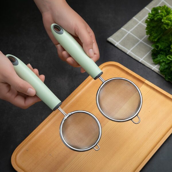 กระชอนกรองน้ำผลไม้ สแตนเลส ตาข่ายละเอียด กรองอาหาร คุณภาพสูง ใช้งานทนทาน