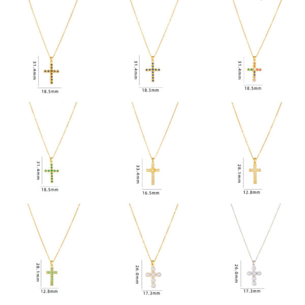 สร้อยคอจี้กางเขนวินเทจ งานประณีต หรูหราระดับไฮเอนด์ ของขวัญสุดพิเศษสำหรับผู้หญิง