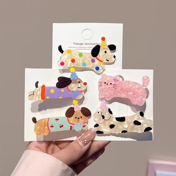 กิ๊บติดผมรูปหมาแมว สไตล์เกาหลี น่ารักสดใส กิ๊บแฟชั่นเสริมลุคสวย น่ารักได้ทุกวัน