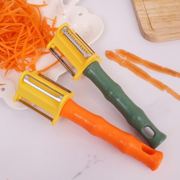 3 in 1 เครื่องปอกและหั่นผักผลไม้ สเตนเลส ถอดทำความสะอาดได้ อุปกรณ์ครัวอเนกประสงค์ ใช้งานง่ายในครัวเรือน