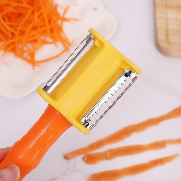 3 in 1 เครื่องปอกและหั่นผักผลไม้ สเตนเลส ถอดทำความสะอาดได้ อุปกรณ์ครัวอเนกประสงค์ ใช้งานง่ายในครัวเรือน