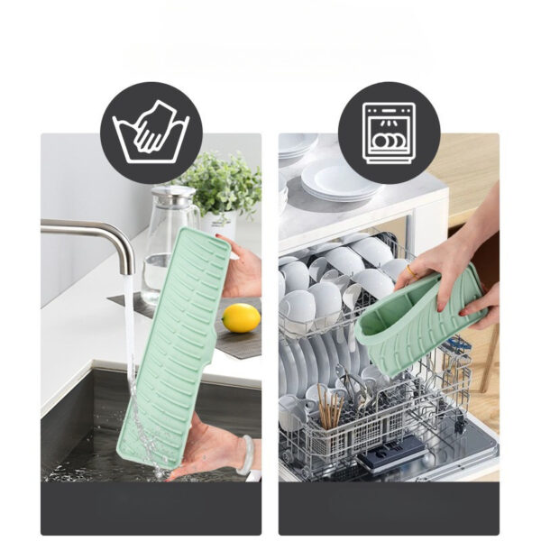 แผ่นรองระบายน้ำซิลิโคน พับได้ ใช้กับซิงค์ล้างจาน กันน้ำสะสม เหมาะกับห้องครัว ห้องน้ำ ใช้งานง่าย