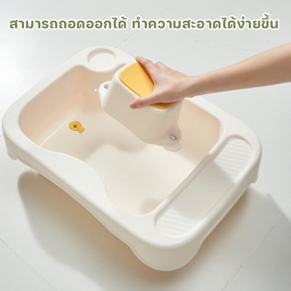 ถาดรองซักผม อ่างสระผมผู้ป่วยพร้อมท่อระบายน้ำ รองรับผู้สูงอายุ ใช้งานง่าย น้ำหนักเบา สำหรับดูแลผู้ป่วยติดเตียง