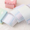 กล่องกระดาษโน้ตม้วน มีกาวในตัว สีพาสเทล สติ๊กเกอร์โน้ตแบบดึง DIY สำหรับจดงาน จดเตือน