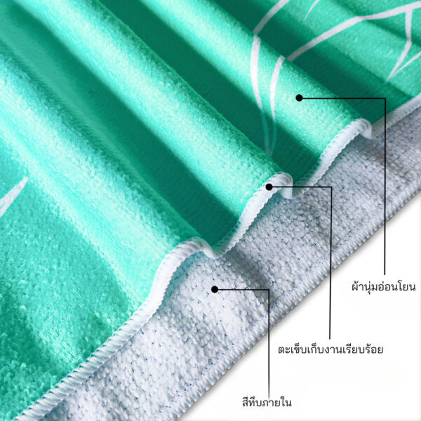 ผ้าขนหนูคลุมตัวเด็ก 60x60/75x75 ซม. มีหมวก ลายน่ารัก ไมโครไฟเบอร์ซับน้ำ สำหรับว่ายน้ำ เที่ยวทะเล