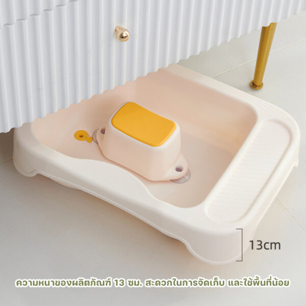 ถาดรองซักผม อ่างสระผมผู้ป่วยพร้อมท่อระบายน้ำ รองรับผู้สูงอายุ ใช้งานง่าย น้ำหนักเบา สำหรับดูแลผู้ป่วยติดเตียง