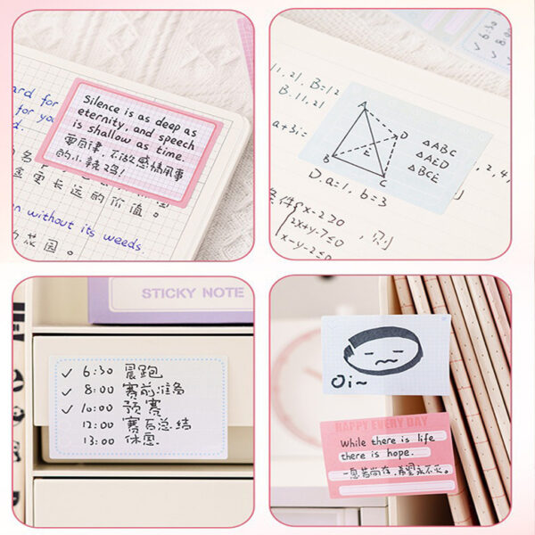 กล่องกระดาษโน้ตม้วน มีกาวในตัว สีพาสเทล สติ๊กเกอร์โน้ตแบบดึง DIY สำหรับจดงาน จดเตือน