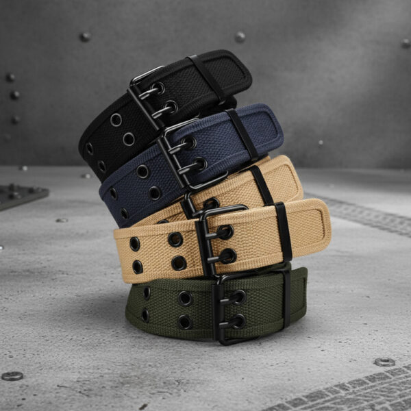 เข็มขัดผู้ชาย ผ้าใบหัวเหล็ก เข็มขัดคอมแบท แนวทหาร ปรับระดับได้ ยืดหยุ่น ใส่สบายทุกวัน