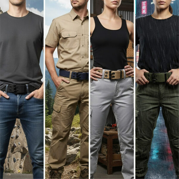 เข็มขัดผู้ชาย ผ้าใบหัวเหล็ก เข็มขัดคอมแบท แนวทหาร ปรับระดับได้ ยืดหยุ่น ใส่สบายทุกวัน