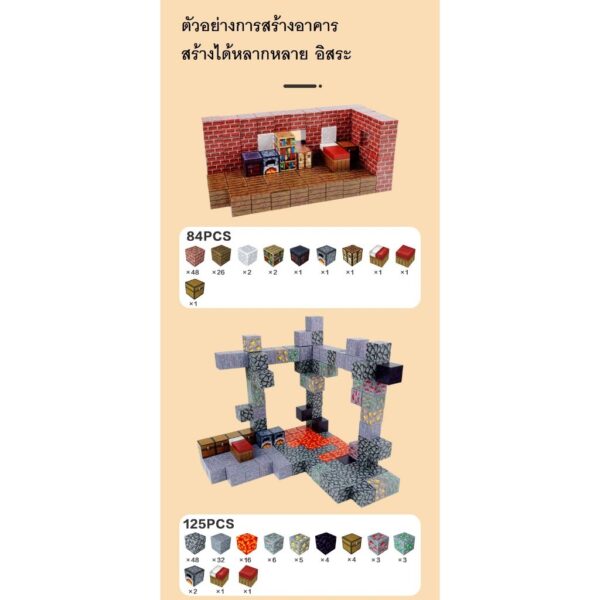 ของเล่นตัวต่อแม่เหล็กเสริมพัฒนาการ พร้อมตุ๊กตา ฝึกสมาธิ เสริมไอคิว สร้างบ้านเมืองตามจินตนาการ