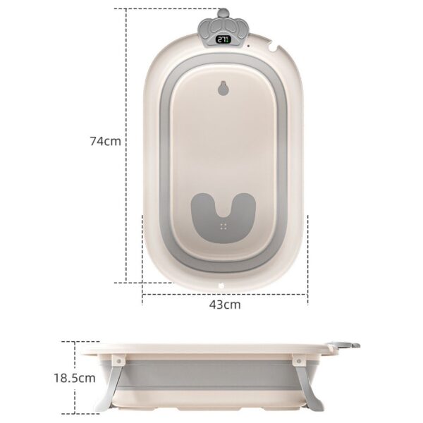 อ่างอาบน้ำเด็กพับเก็บได้ อ่างเปลทารก กันลื่น ปลอดภัย ดีไซน์เรียบ ใช้งานสะดวก จัดเก็บง่าย