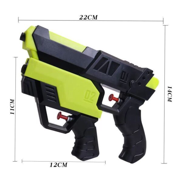 ปืนฉีดน้ำสงกรานต์ รุ่นใหม่ 2 ปืนในชุดเดียว ยิงไกล แรงดี วัสดุ ABS ปลอดภัยต่อเด็ก เล่นน้ำสนุกช่วงหน้าร้อน