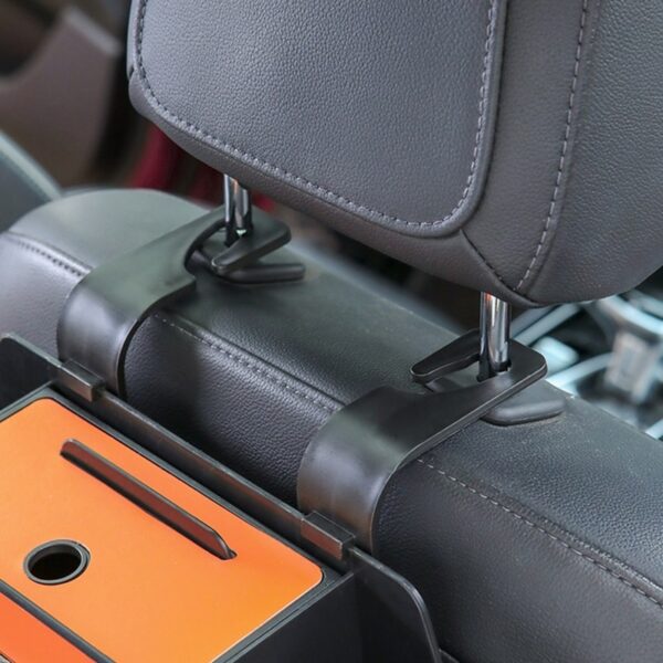 กล่องจัดระเบียบในรถยนต์ หลังเบาะ มัลติฟังก์ชั่น ใส่แก้วน้ำ ขวดน้ำ โทรศัพท์ และทิชชู่ ใช้งานสะดวก