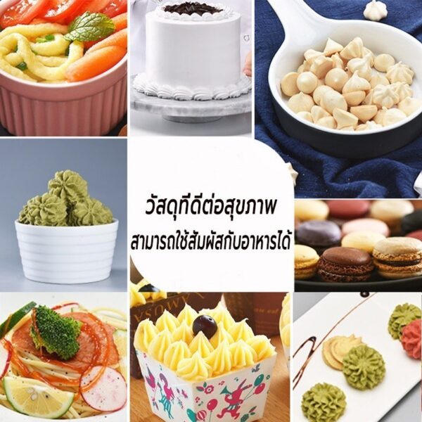 ถุงบีบครีมพลาสติก แบบหนาเหนียวพิเศษ ใช้แล้วทิ้ง มีให้เลือก S M L ถุงบีบแต่งเค้ก วิปครีม ทนแรงบีบ