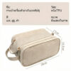 กระเป๋าใส่เครื่องสำอาง หนัง PU แบบหลายชั้น กันน้ำ จัดเก็บเป็นระเบียบ ใช้เดินทาง แต่งหน้า หรือพกติดกระเป๋า