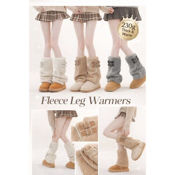 ปลอกขากันหนาวขนเฟอร์เทียม สไตล์ Y2K ถุงเท้าแฟชั่นผู้หญิง ฟูหนา ใส่กับรองเท้าบูท ลุคน่ารักเกาหลี