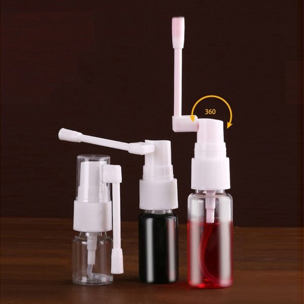 ขวดสเปรย์หมุนได้ 360° แบบก้านยาว ใส 10ml-30ml ขวดเปล่าแบ่งใส่ยา สเปรย์ช่องปาก น้ำหอม แอลกอฮอล์ พกพาง่าย