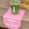 ป้ายตั้งหน้าเคาน์เตอร์ ORDER & PAY HERE ดีไซน์เรียบง่าย เหมาะร้านกาแฟ ร้านอาหาร เพิ่มความเป็นระเบียบ
