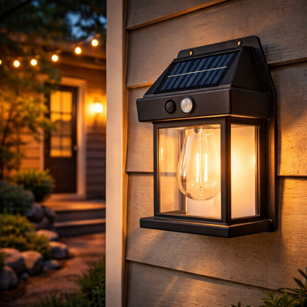 ไฟติดผนังโซล่าเซลล์ รุ่น 888 แสงวอมไวท์ เซ็นเซอร์ตรวจจับความเคลื่อนไหว เปิดปิดอัตโนมัติ เหมาะติดรั้วบ้าน