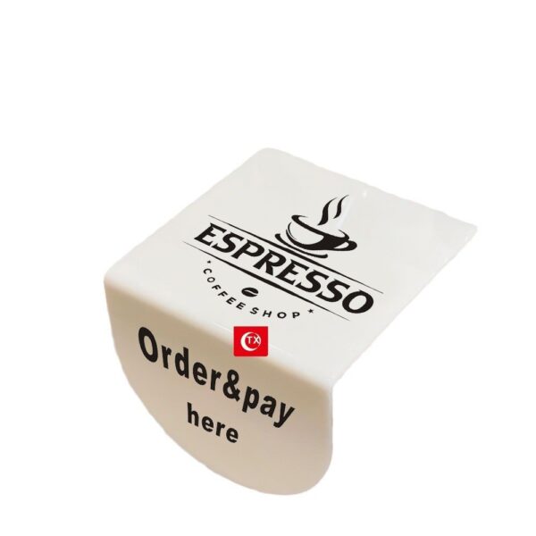 ป้ายตั้งหน้าเคาน์เตอร์ ORDER & PAY HERE ดีไซน์เรียบง่าย เหมาะร้านกาแฟ ร้านอาหาร เพิ่มความเป็นระเบียบ