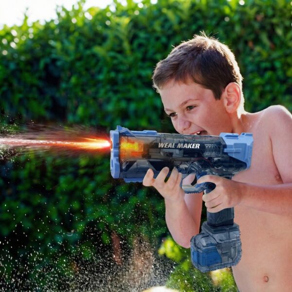 ปืนฉีดน้ำไฟฟ้าดีไซน์เท่ ยิงไกลต่อเนื่อง จุเยอะ เล่นสนุกคลายร้อน เหมาะสำหรับเด็กในวันสงกรานต์